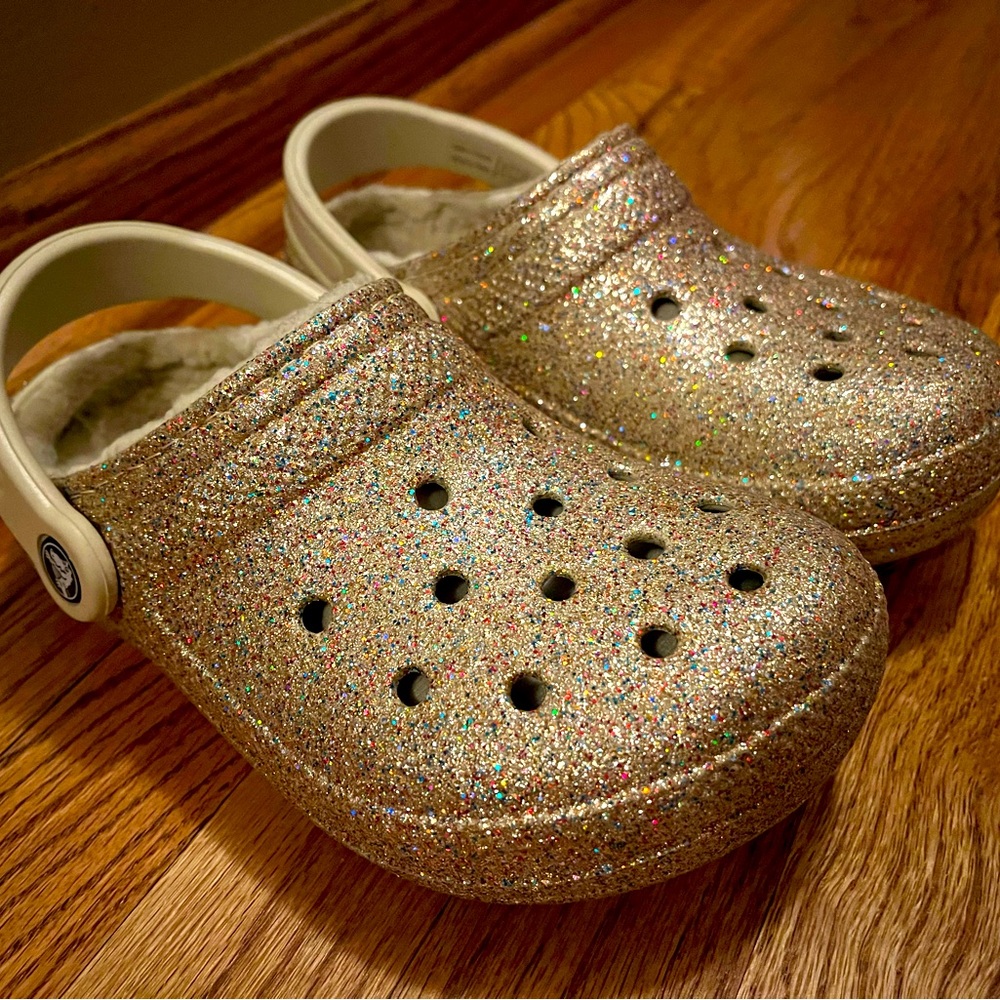 Crocs with fur